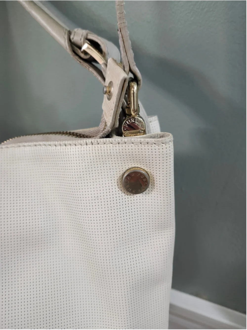 Furla Hobo Bag One Size White Gold